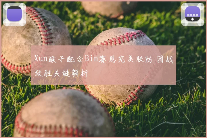 Xun猴子配合Bin赛恩完美联防 团战致胜关键解析